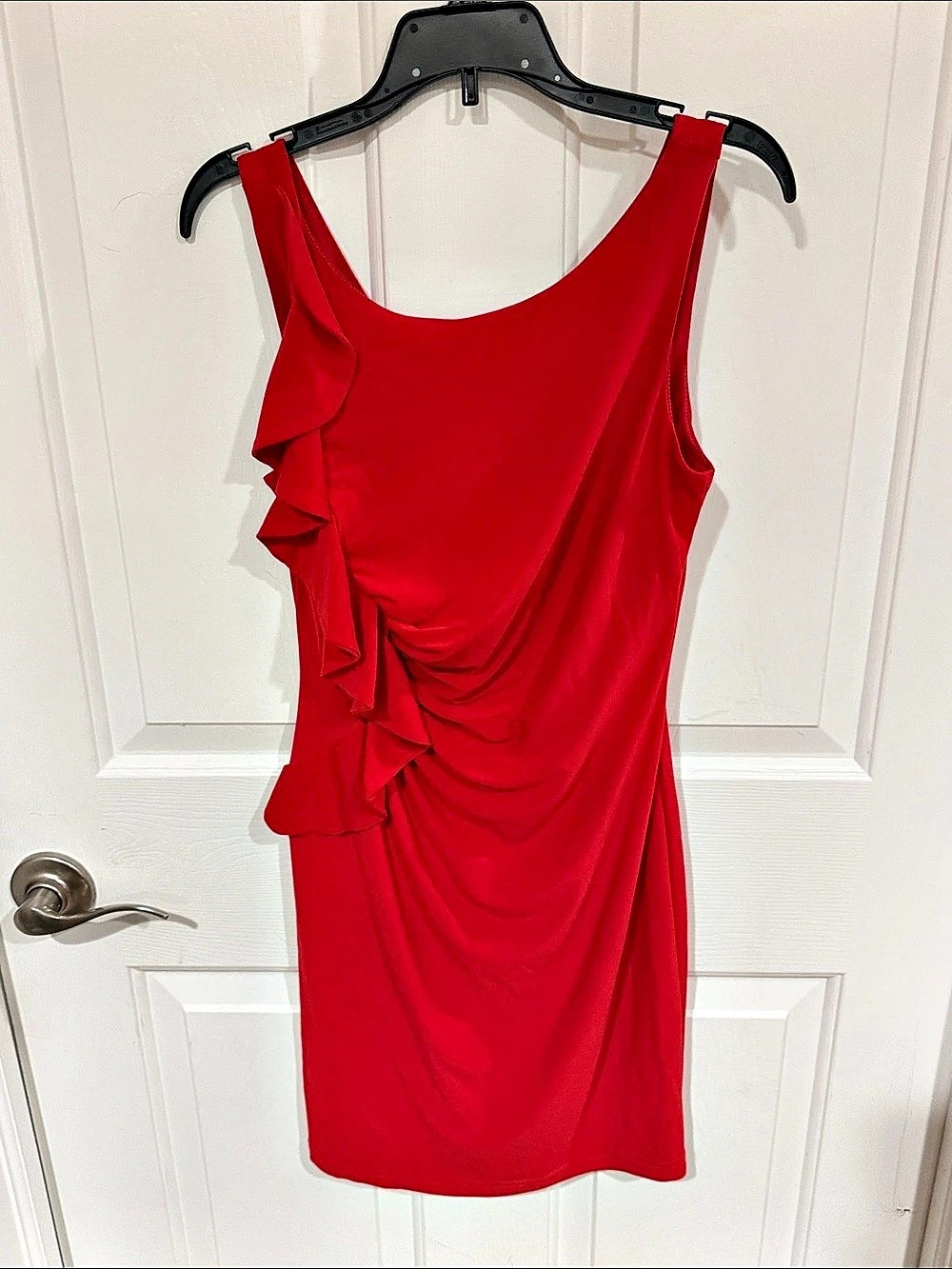 Hailey Logan Ruffled Mini Dress in Red Size Medium BL5
